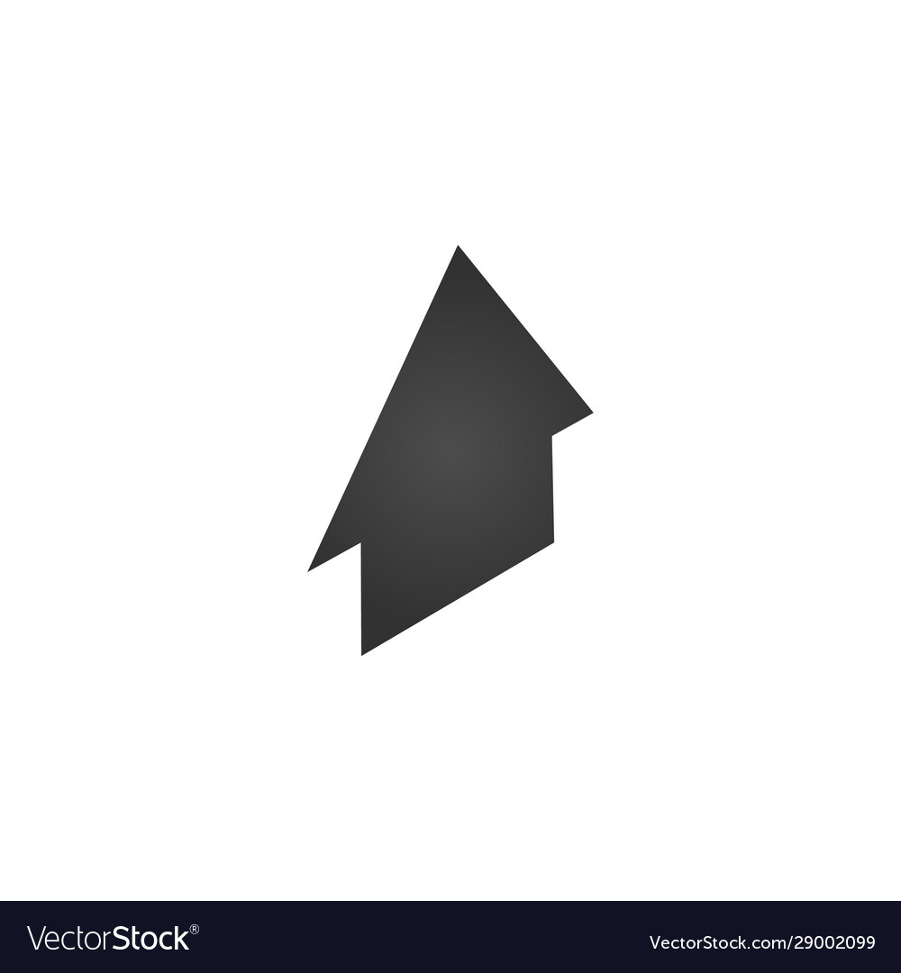 Directional wide arrow icon shows shift or Vector Image