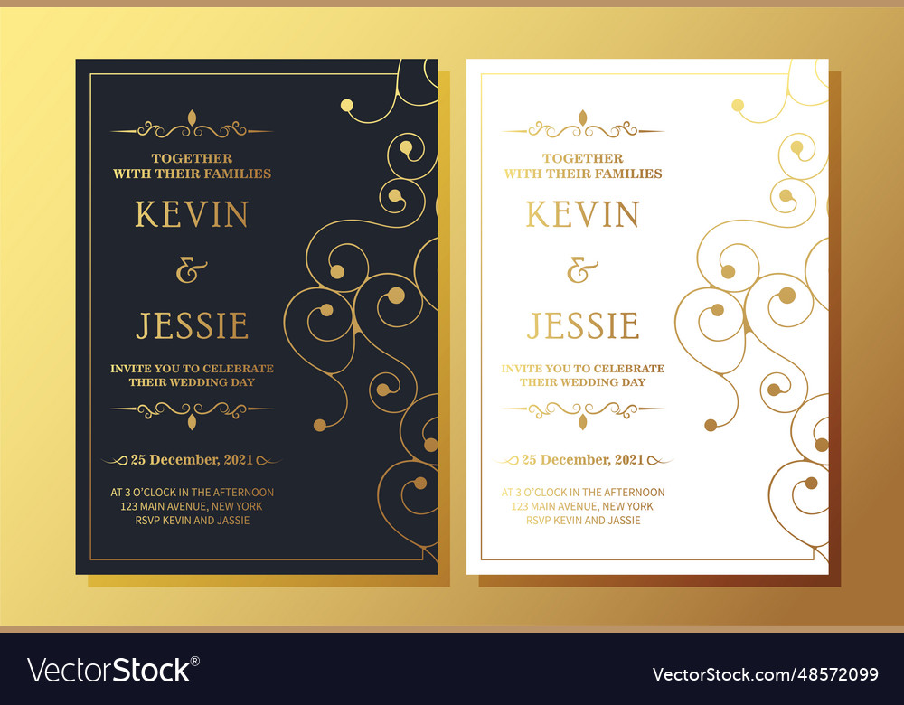 Luxury wedding invitation in mandala Royalty Free Vector