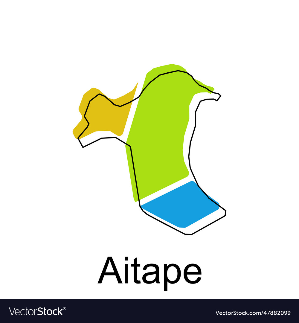 Map of aitape design template national borders Vector Image