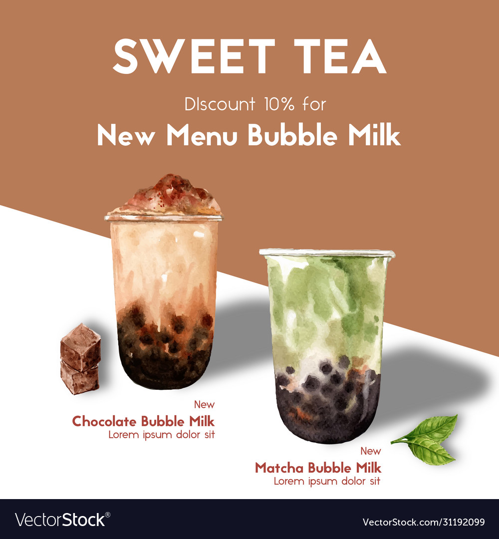 Matcha Bubble Tea with Brown Sugar