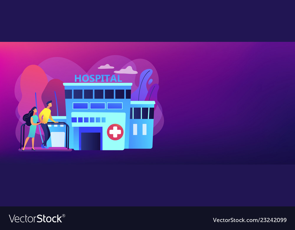 Rehabilitation Center Concept Banner Header Vector Image