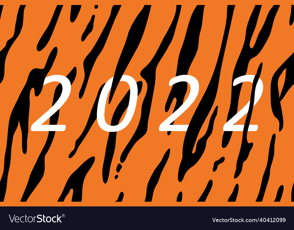 Seamless pattern tiger skin 2022 fashion design Vector Image