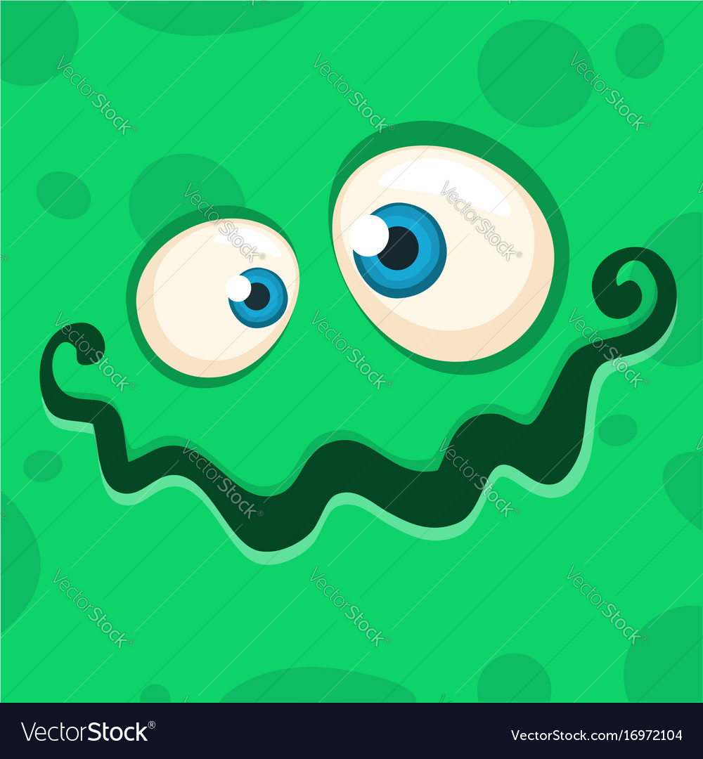 Cartoon monster face Royalty Free Vector Image