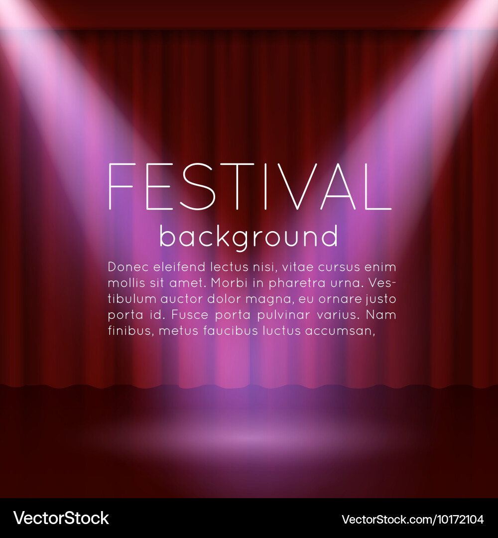 Empty scene with spotlights Royalty Free Vector Image