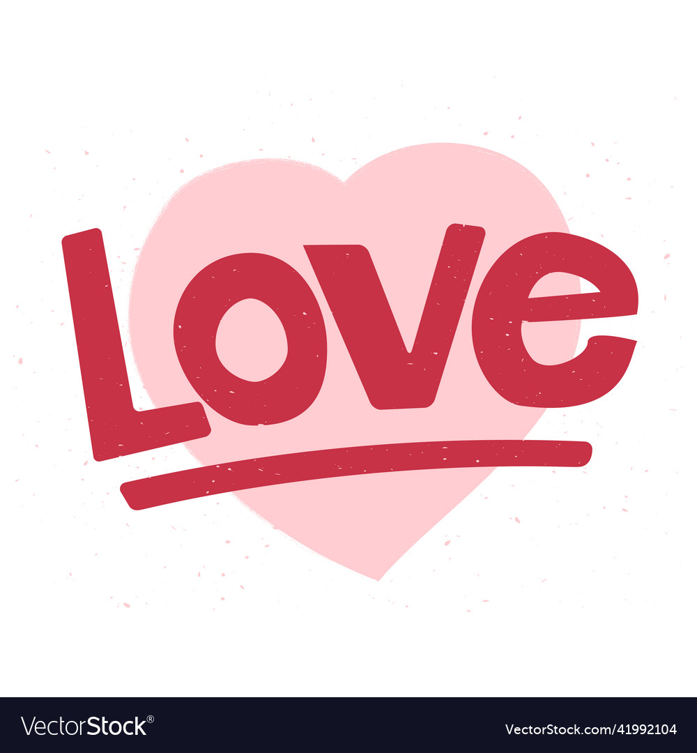 Grunge Heart Icon With Love Royalty Free Vector Image