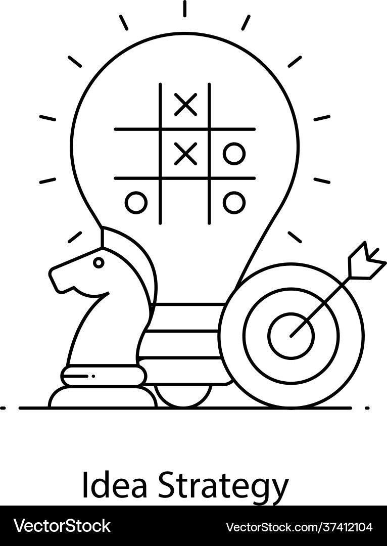 Idea strategy Royalty Free Vector Image - VectorStock