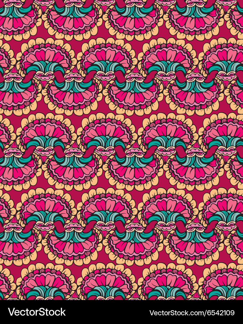 Abstract decorative seamless pattern with hand dra