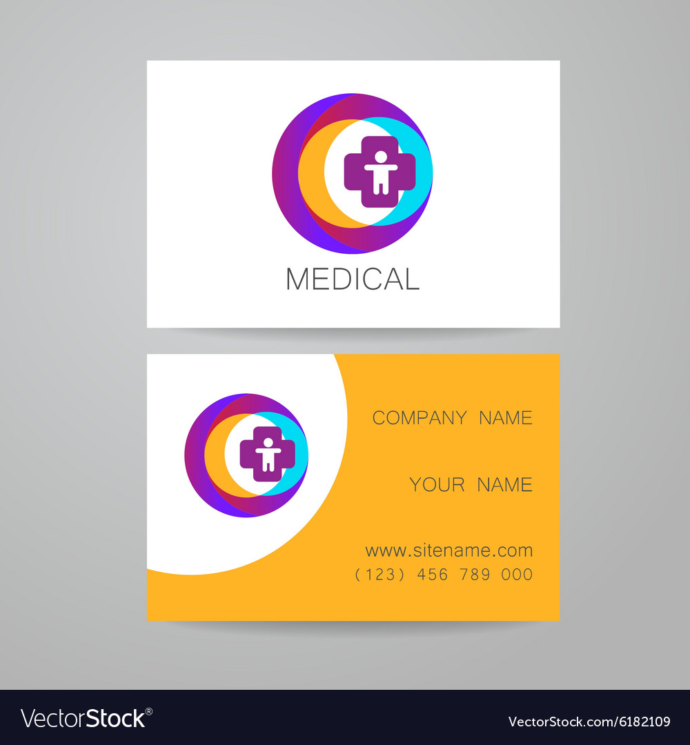 Medical card template Royalty Free Vector Image