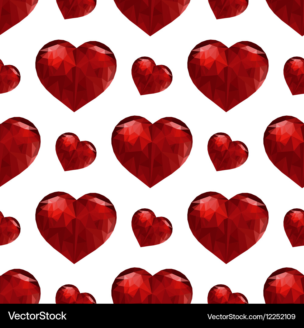 Valentines day pattern with heart Royalty Free Vector Image