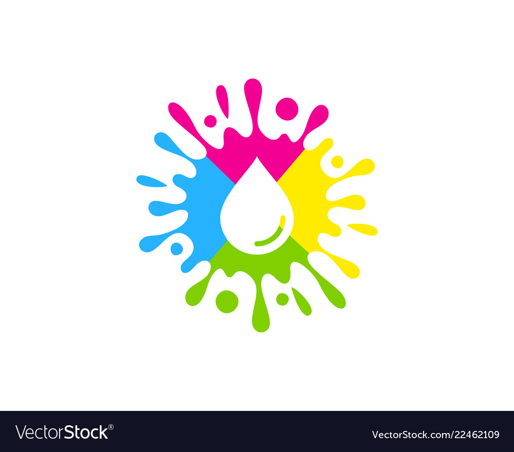 Water paint logo icon design Royalty Free Vector Image