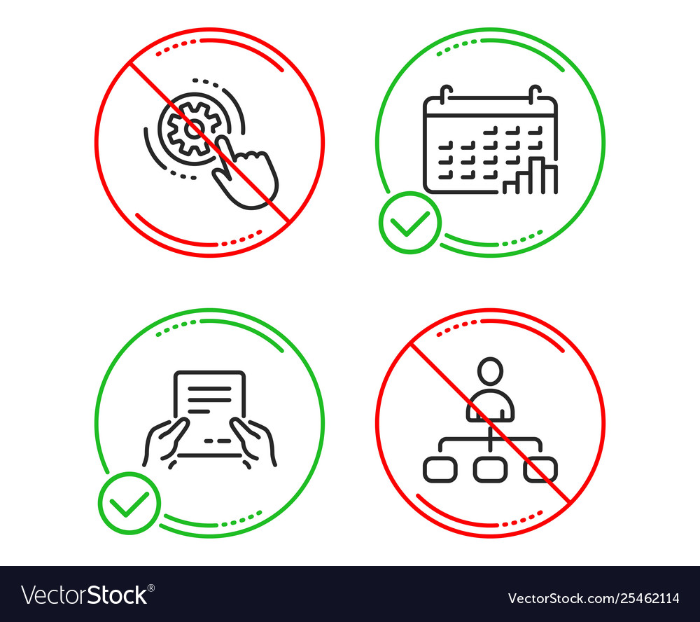 Cogwheel settings calendar graph and receive file