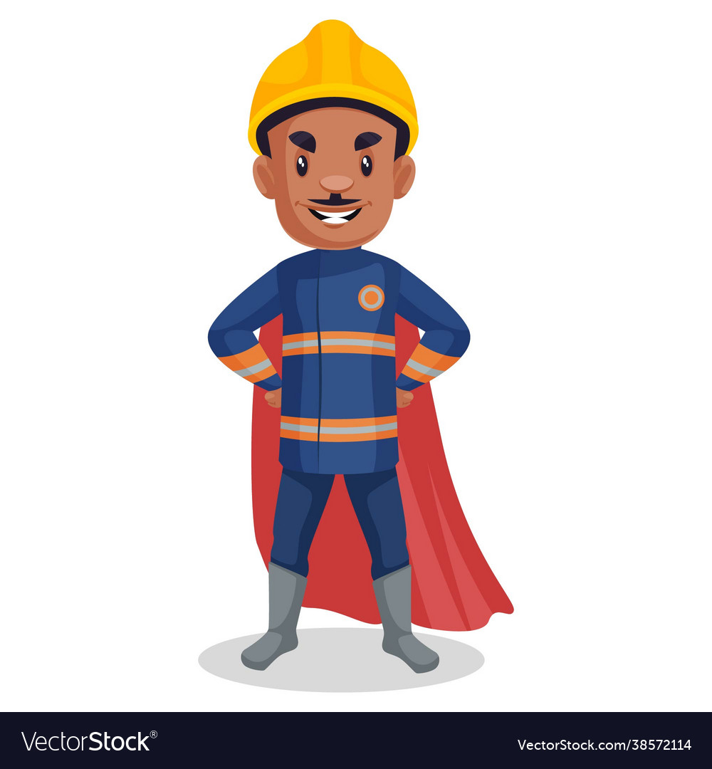 Firefighter cartoon character Royalty Free Vector Image Firefighter cartoon character Royalty Free Vector Image