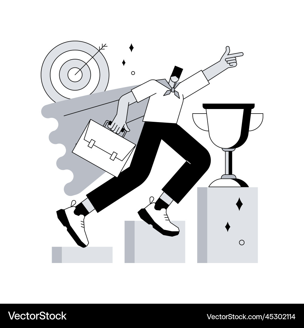 Goals abstract concept Royalty Free Vector Image