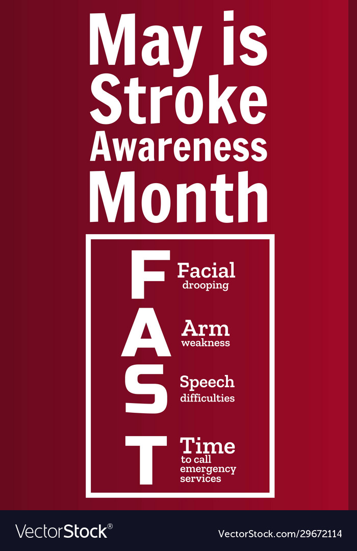 May is national stroke awareness month Royalty Free Vector