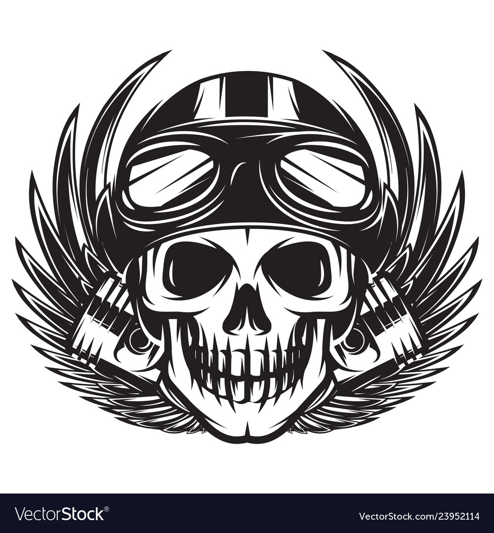 Monochrome on a motorcycle Royalty Free Vector Image