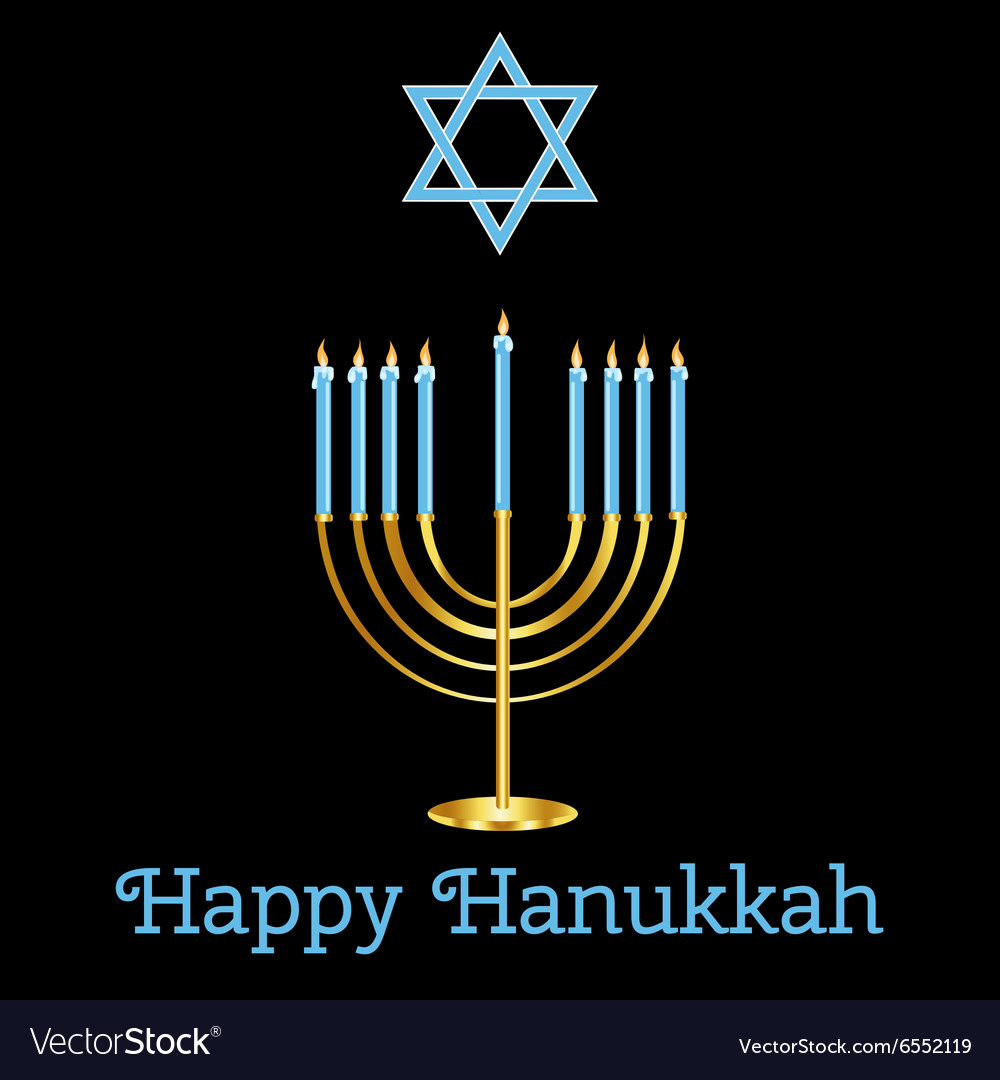 Jewish holiday happy hanukkah card design