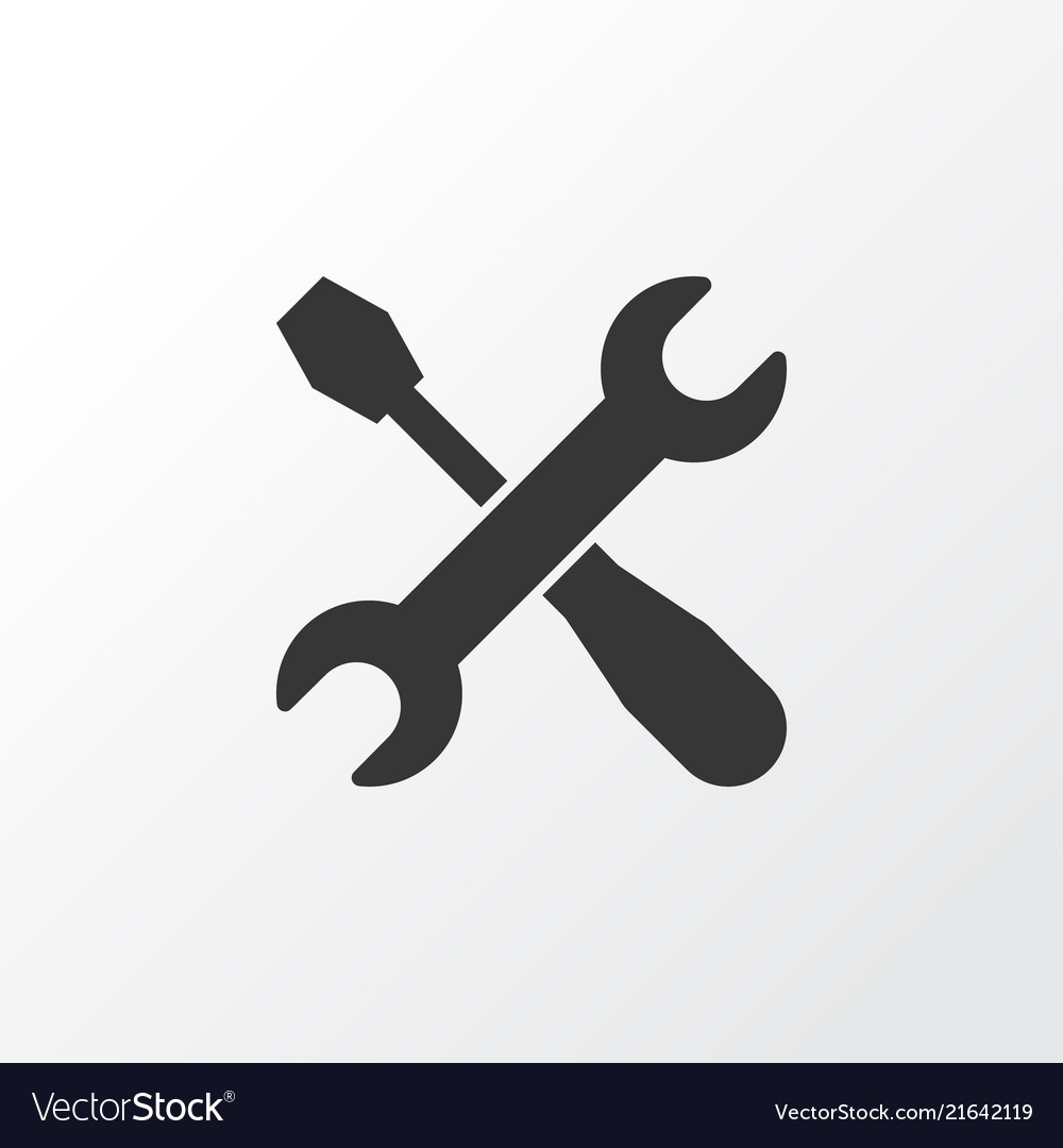 Screwdriver with key icon symbol premium quality Vector Image