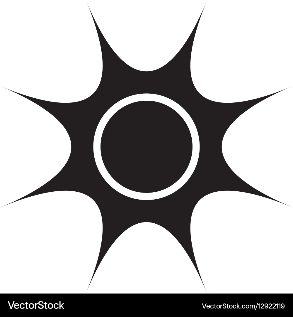 Sun isolated symbol Royalty Free Vector Image - VectorStock