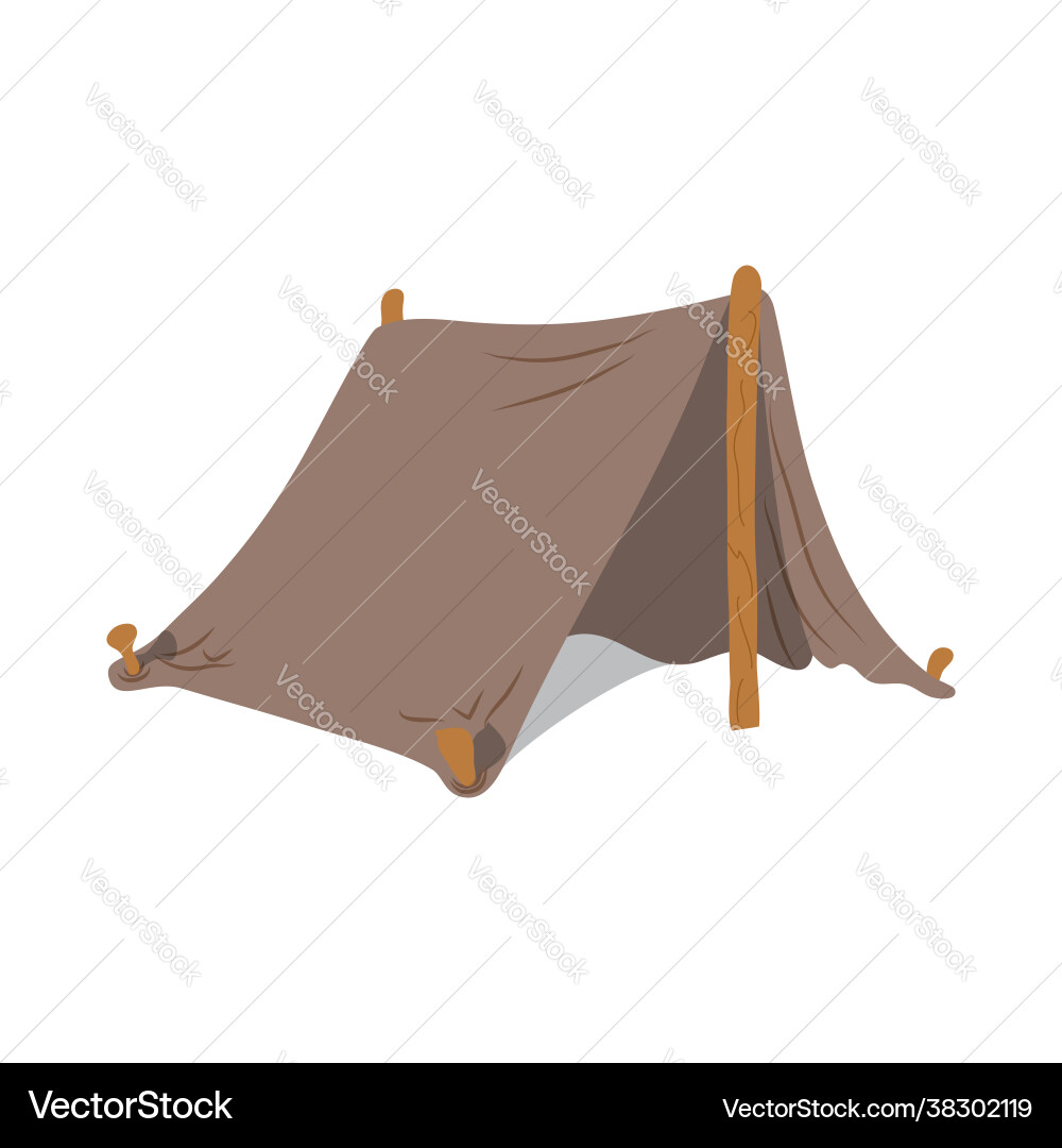 Tent camping flat design Royalty Free Vector Image