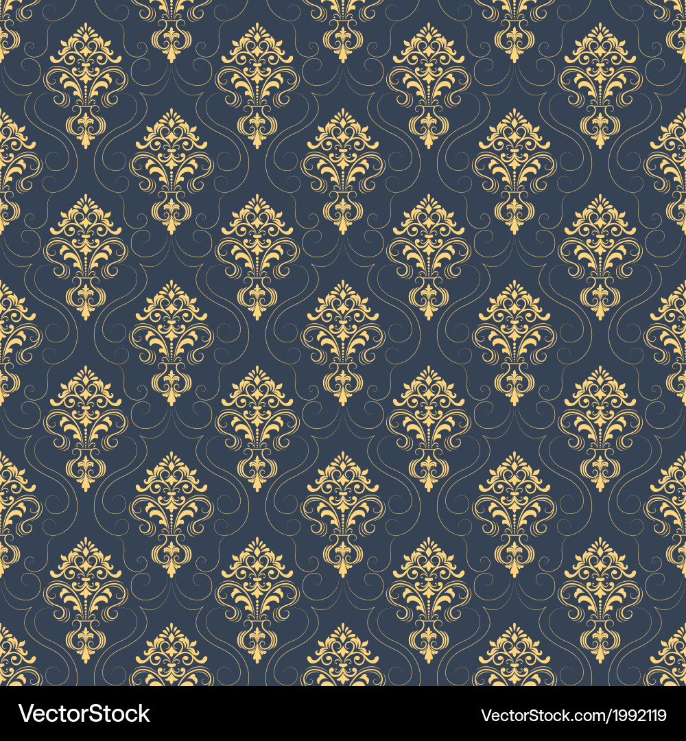 Vintage damask seamless pattern Royalty Free Vector Image