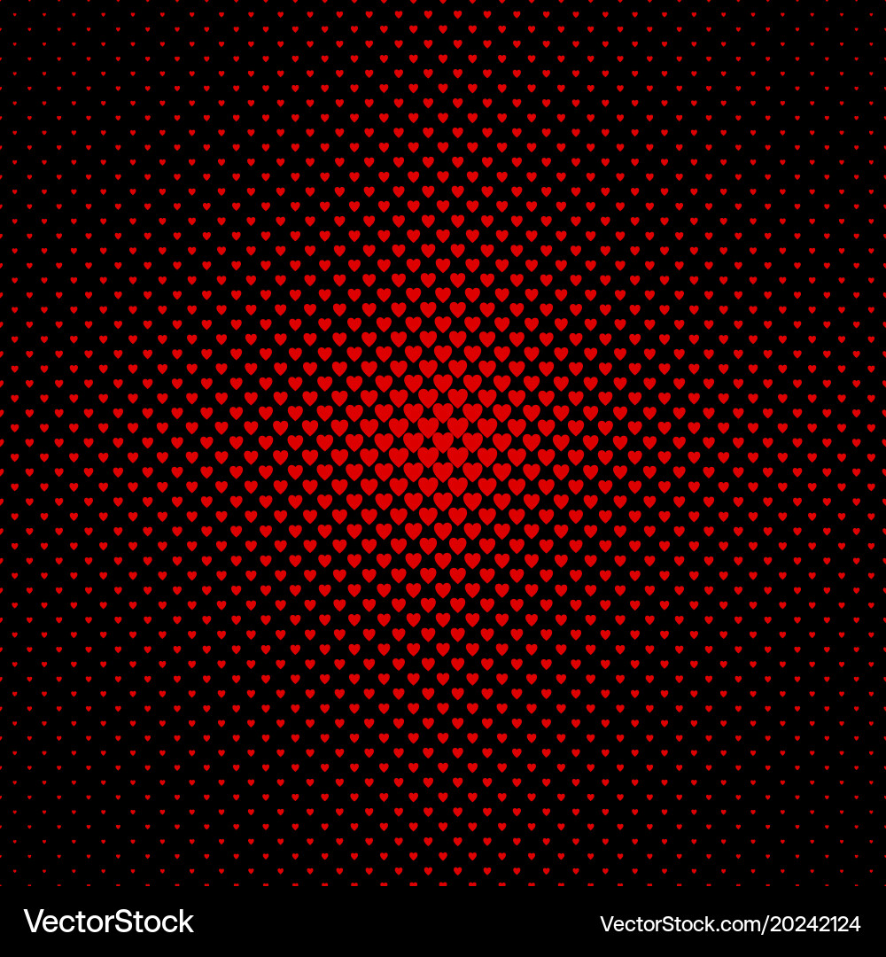 Abstract halftone heart background pattern - love Vector Image
