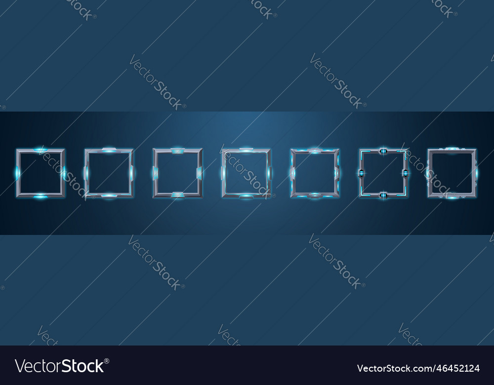Avatar frames for digital game ui interface Vector Image