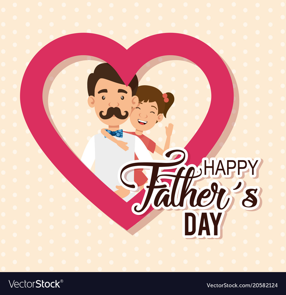 Best father with daughter avatars Royalty Free Vector Image