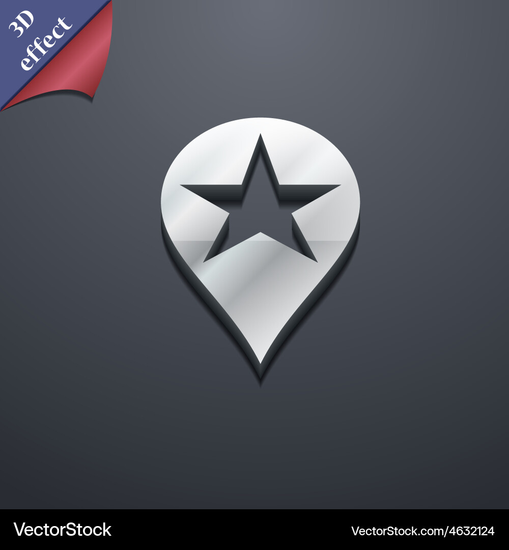 Map pointer award gps location icon symbol 3d Vector Image