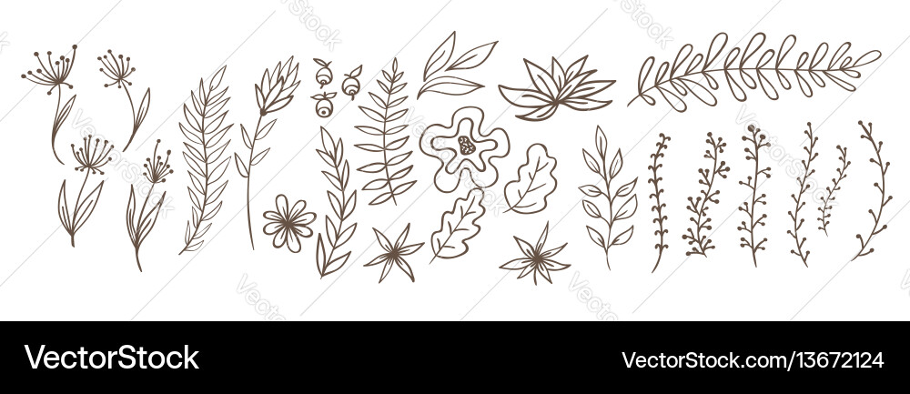 Set decoration Royalty Free Vector Image - VectorStock