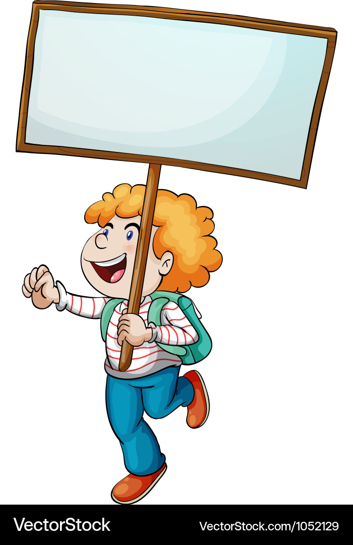Banner boy Royalty Free Vector Image - VectorStock