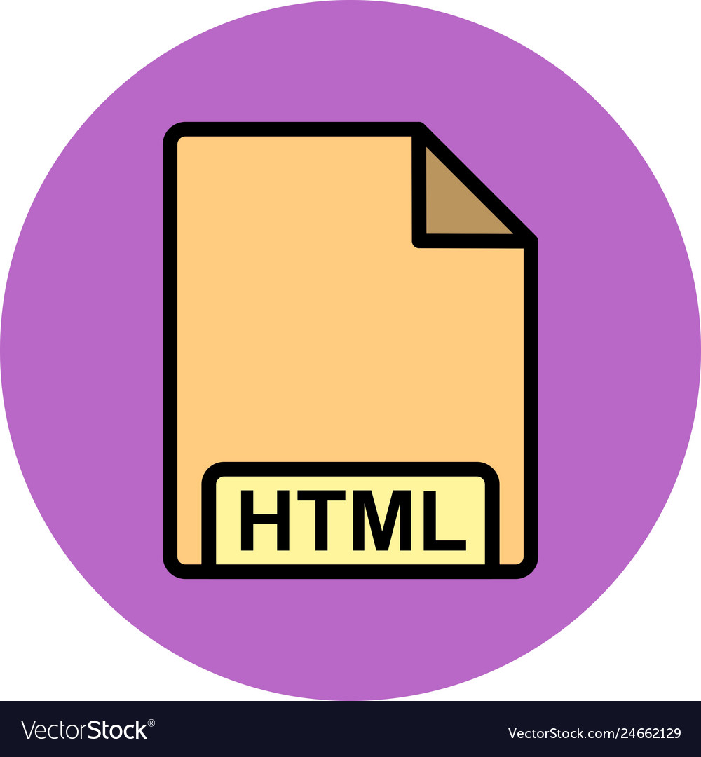 Html icon Royalty Free Vector Image - VectorStock