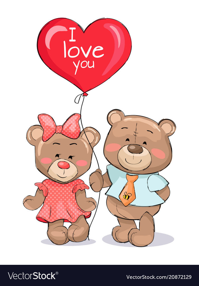 teddy bear with i love you