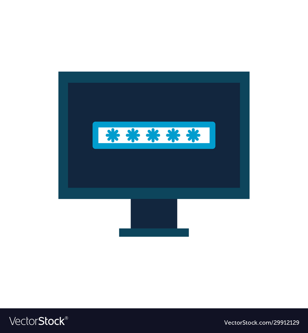 Isolated code inside computer flat style icon Vector Image