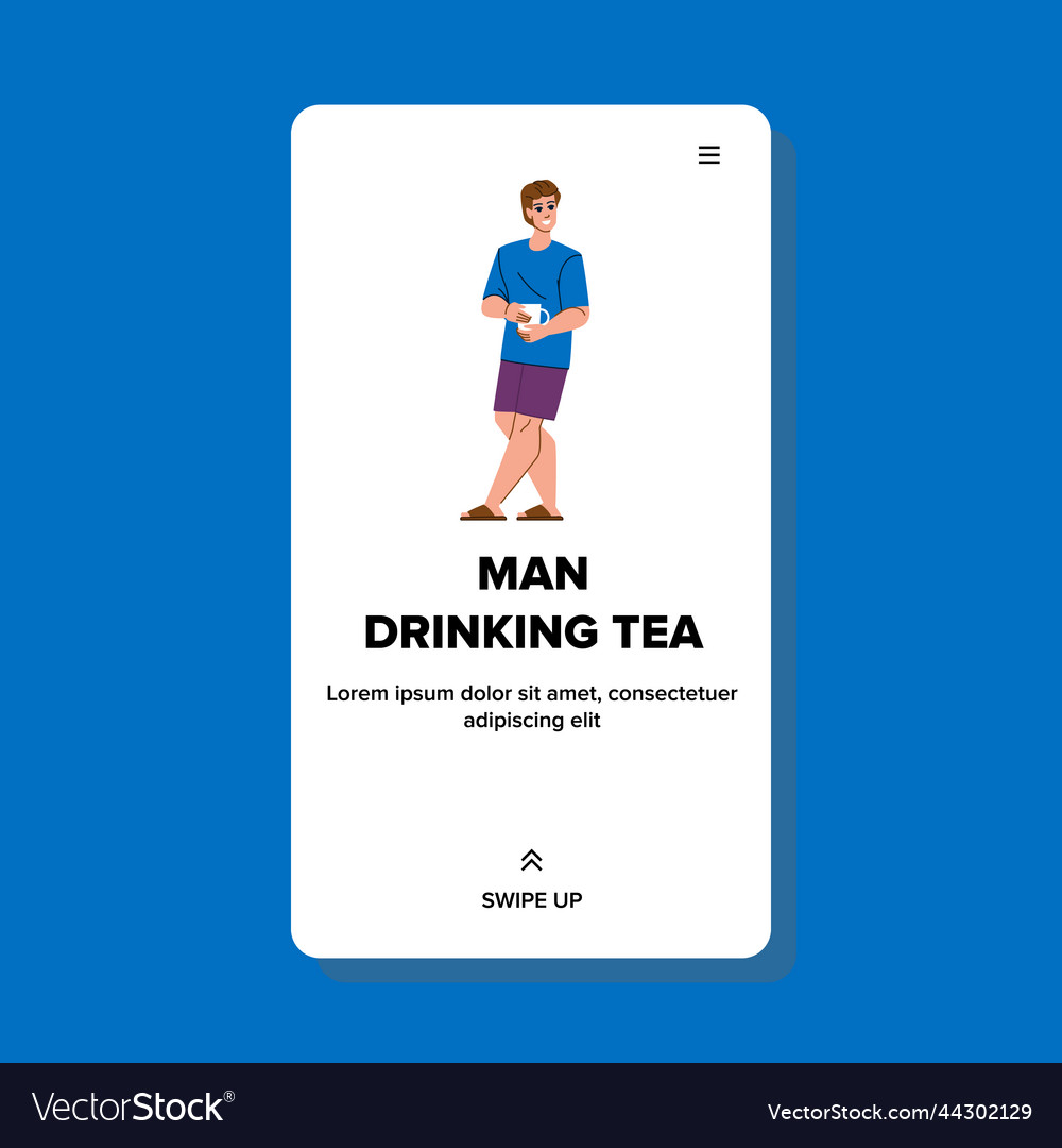 Man Drinking Tea Royalty Free Vector Image VectorStock man-drinking-tea-royalty-free-vector-image-vectorstock