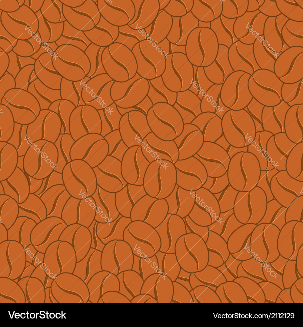 Seamless coffee beans background Royalty Free Vector Image