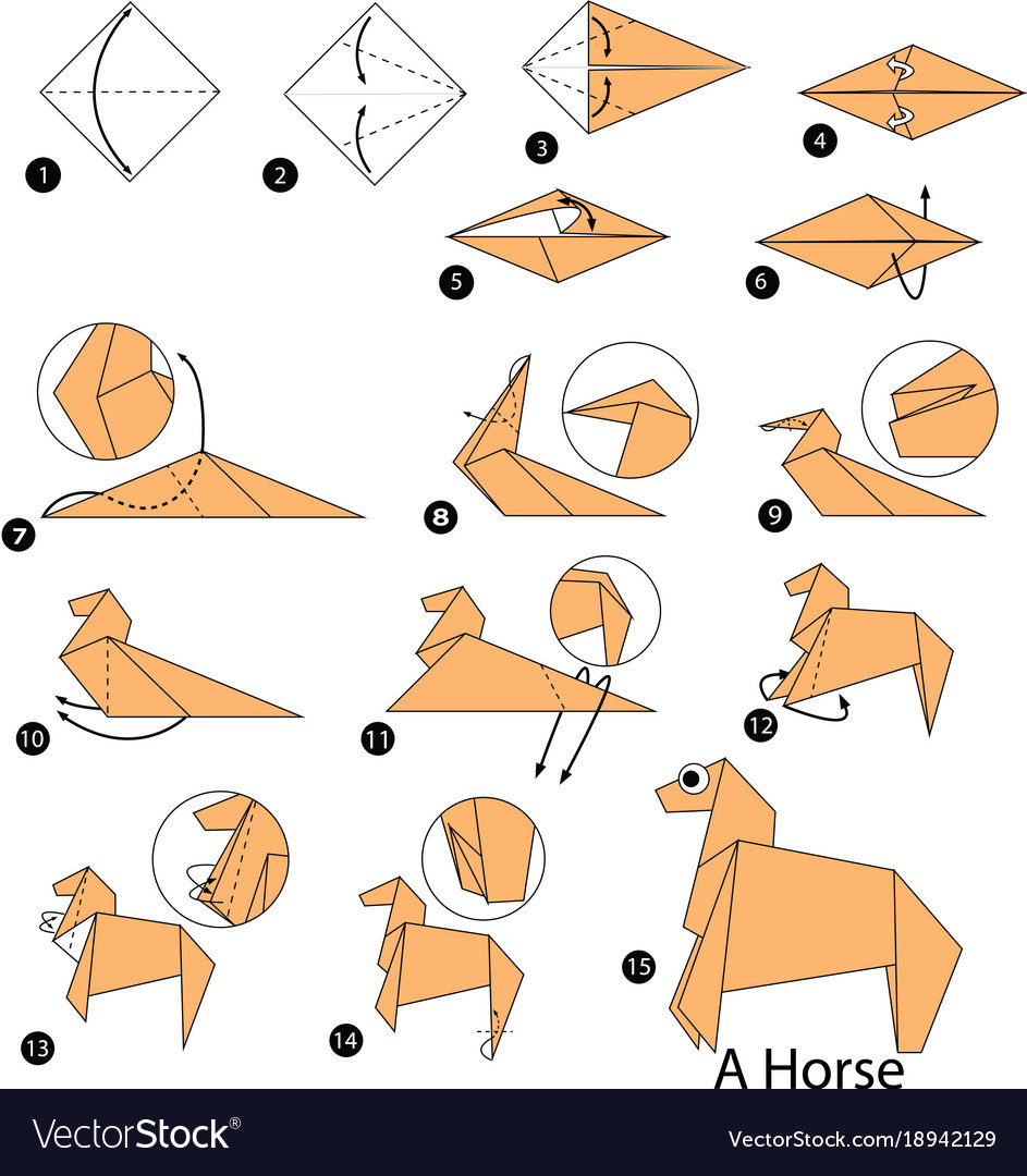 Step Instructions How To Make Origami A Horse