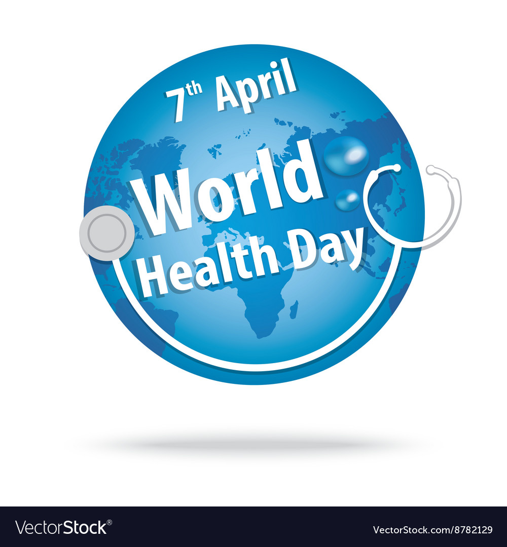 World health day concept with the earth Royalty Free Vector