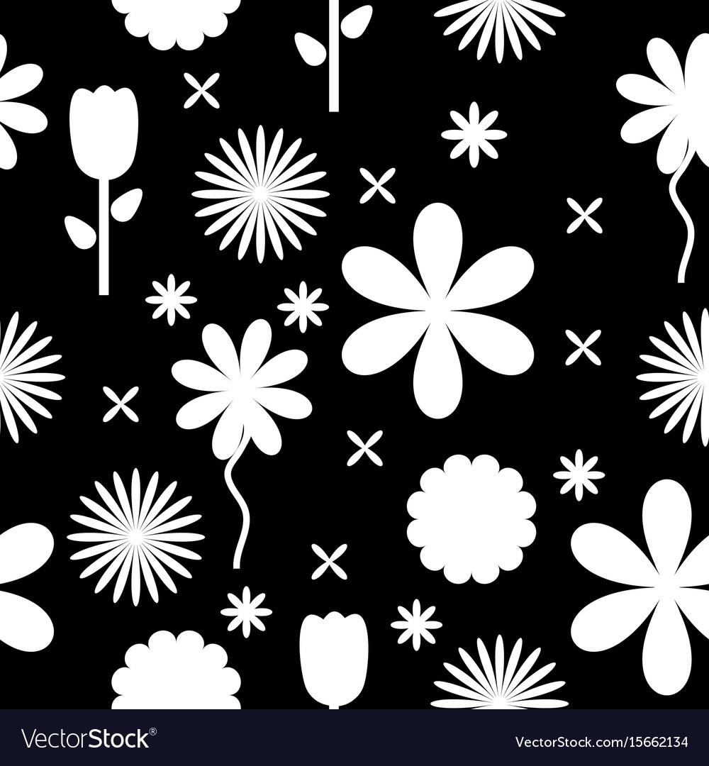 black and white flower background