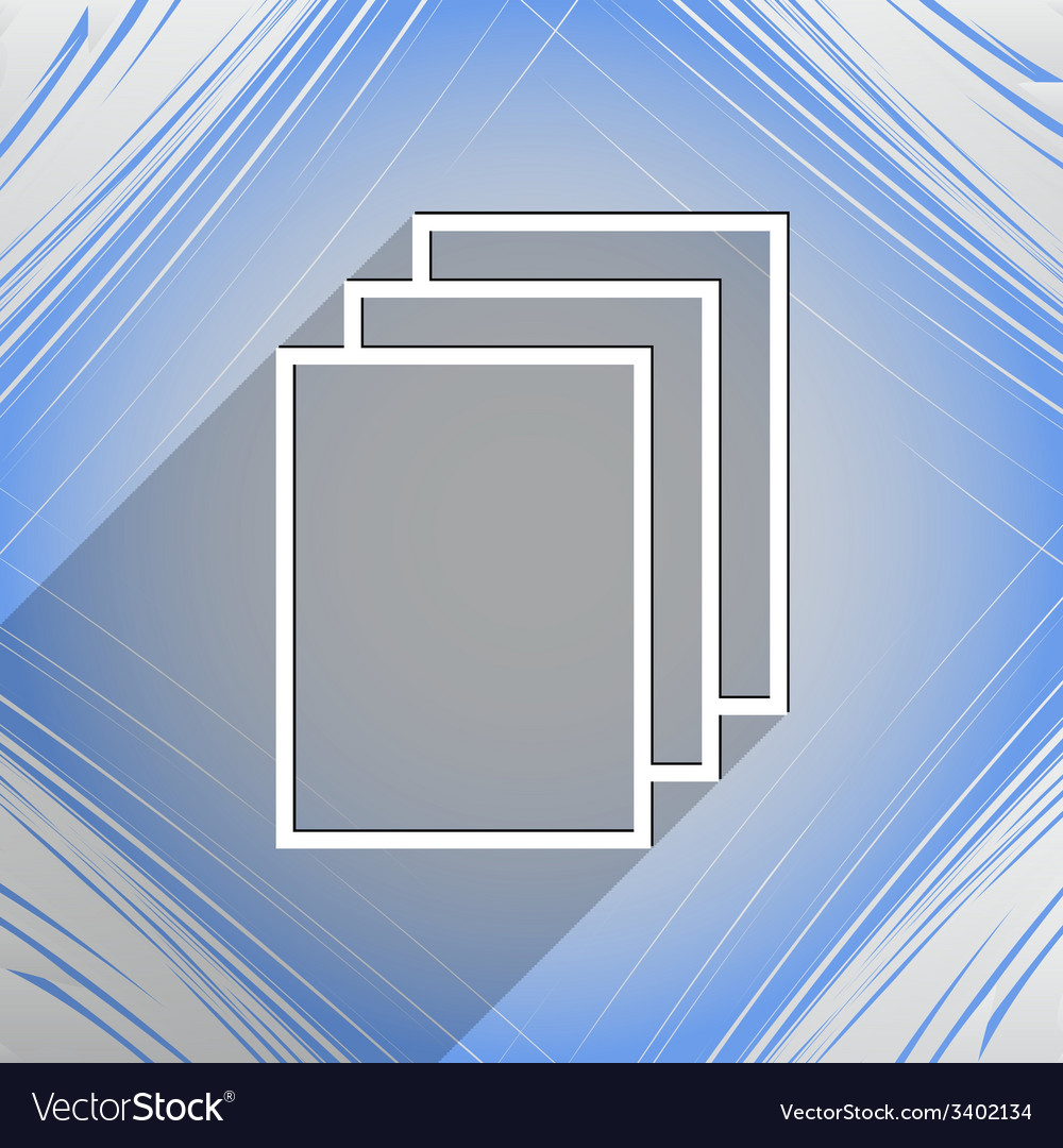 Copy file icon symbol flat modern web design Vector Image