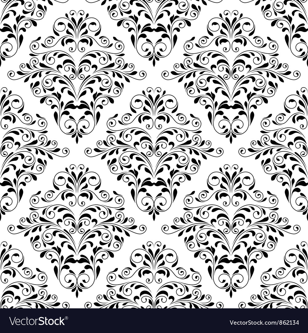 Damask seamless pattern Royalty Free Vector Image