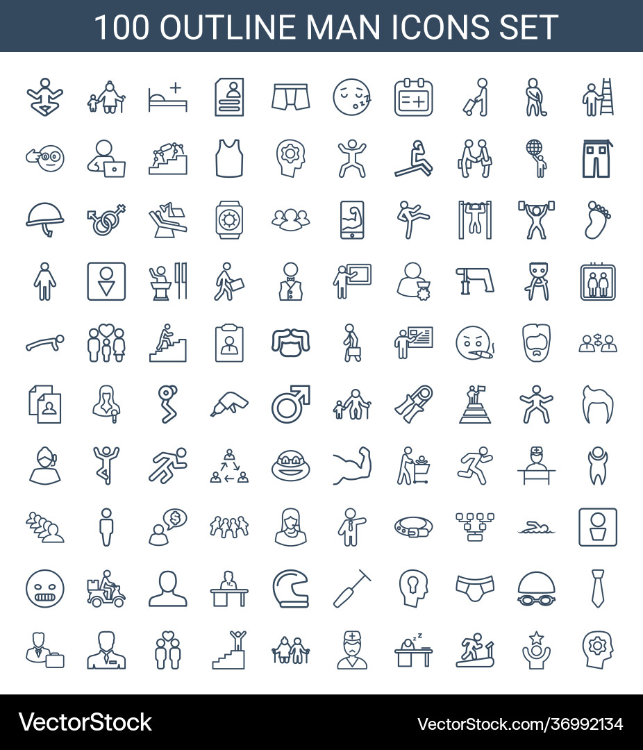 Man icons Royalty Free Vector Image - VectorStock