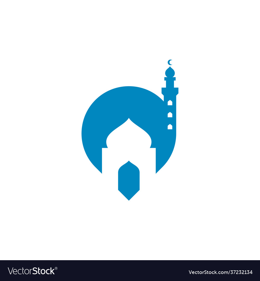 Mosque point logo design creative islamic logo Vector Image