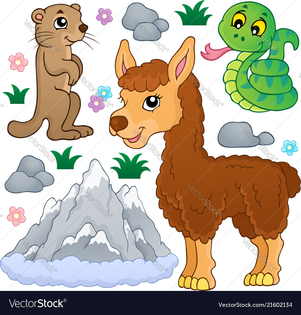 Mountain animals theme collection 1 Royalty Free Vector Mountain animals theme collection 1 Royalty Free Vector