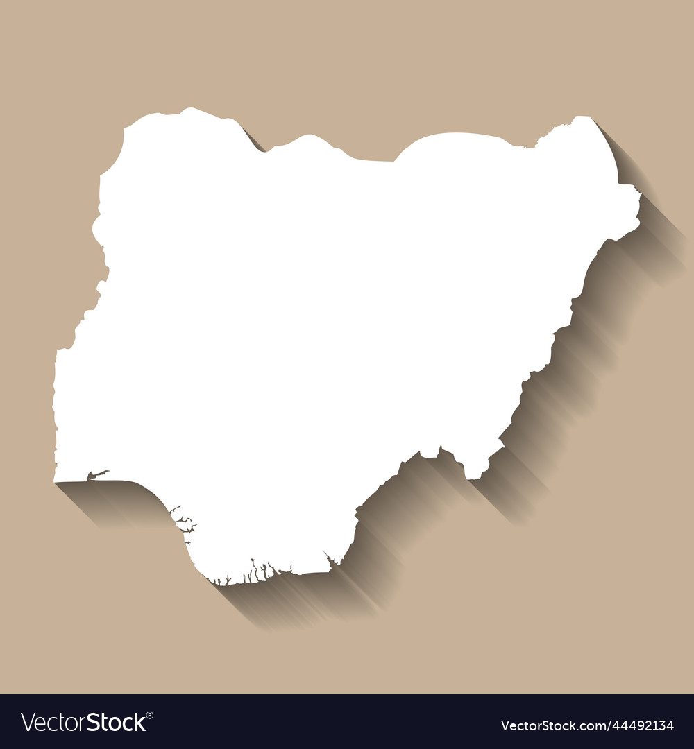 Nigeria Country Map Silhouette Royalty Free Vector Image