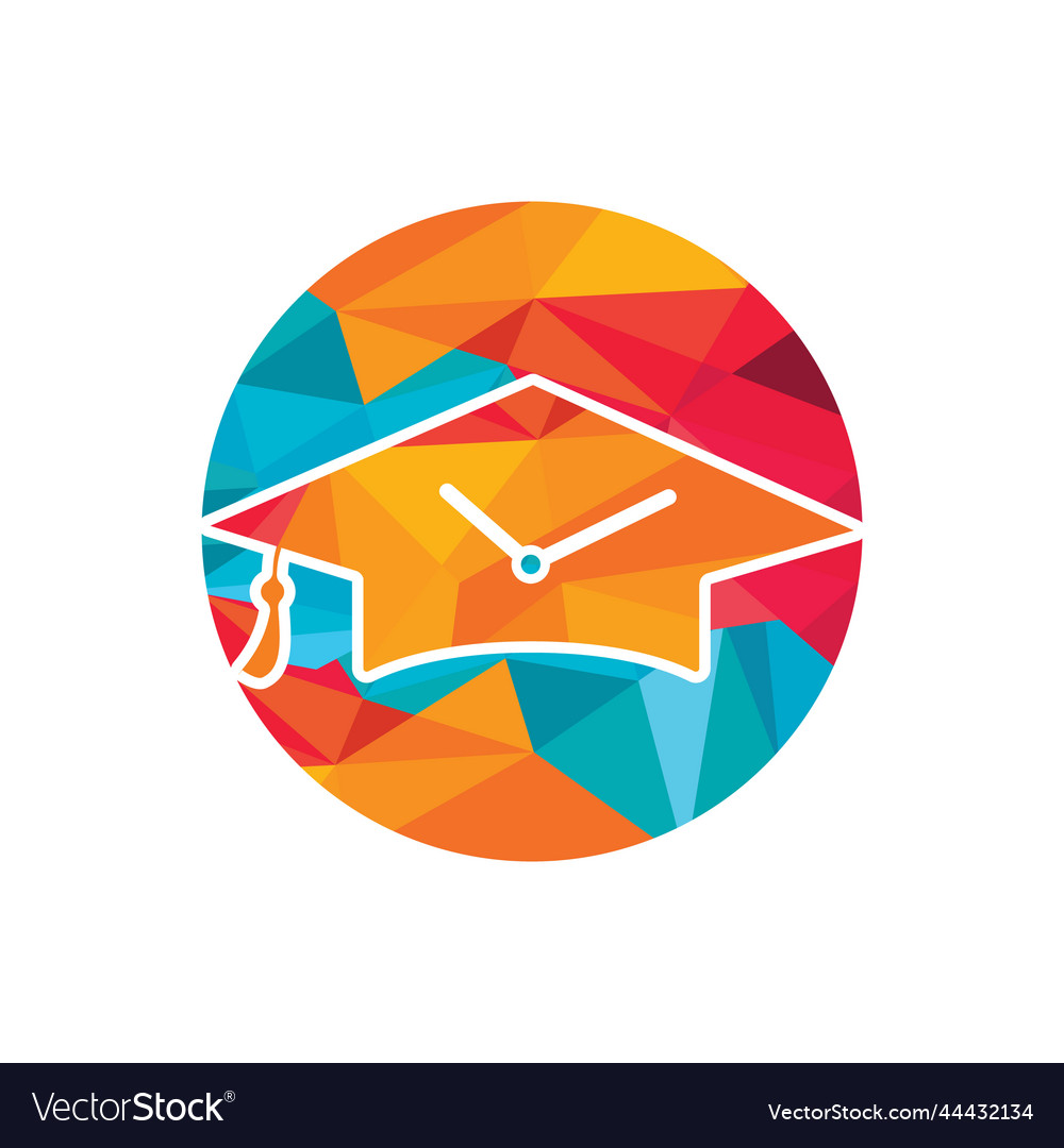 Study time logo design template Royalty Free Vector Image