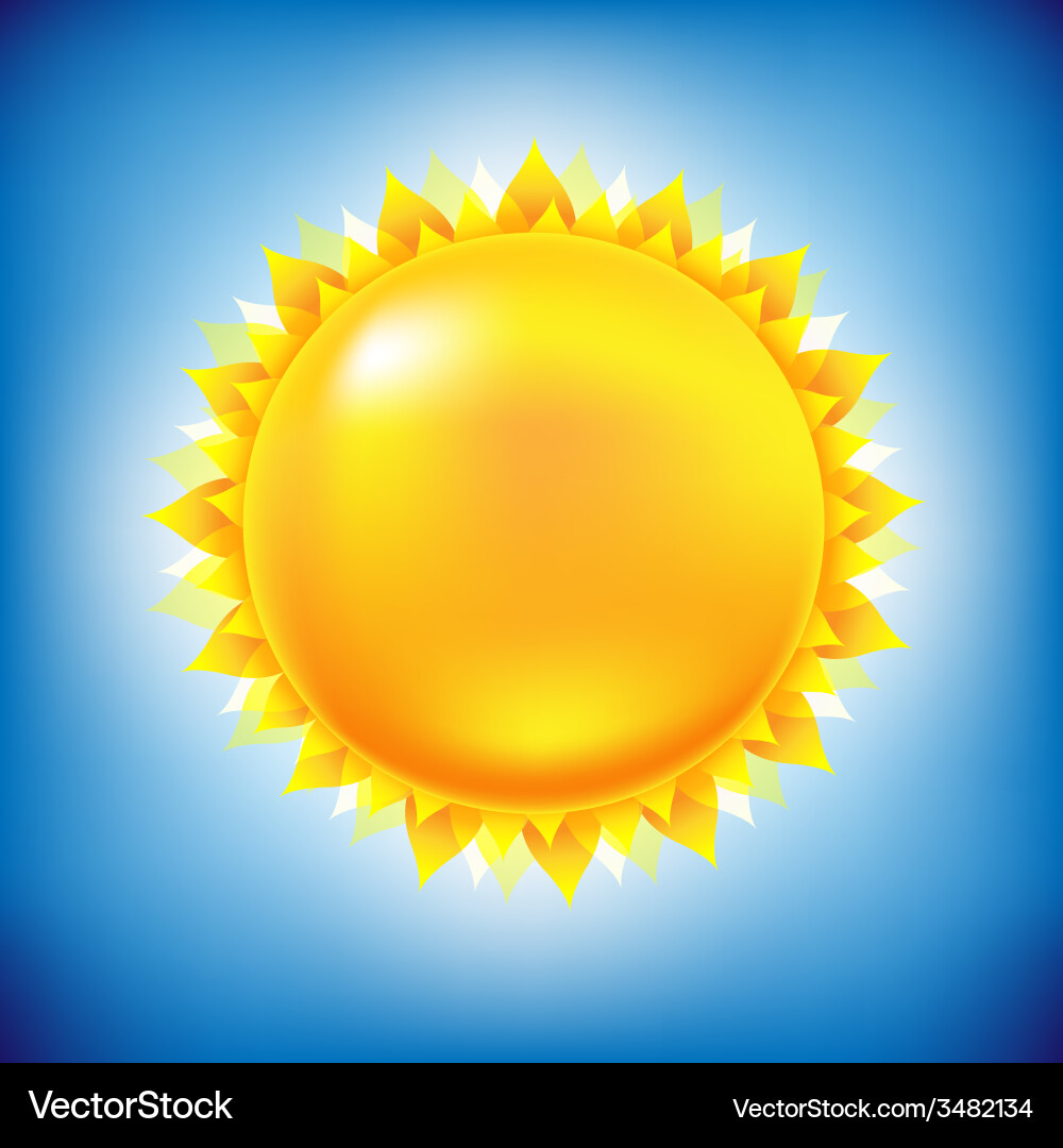 Sun with sky Royalty Free Vector Image - VectorStock