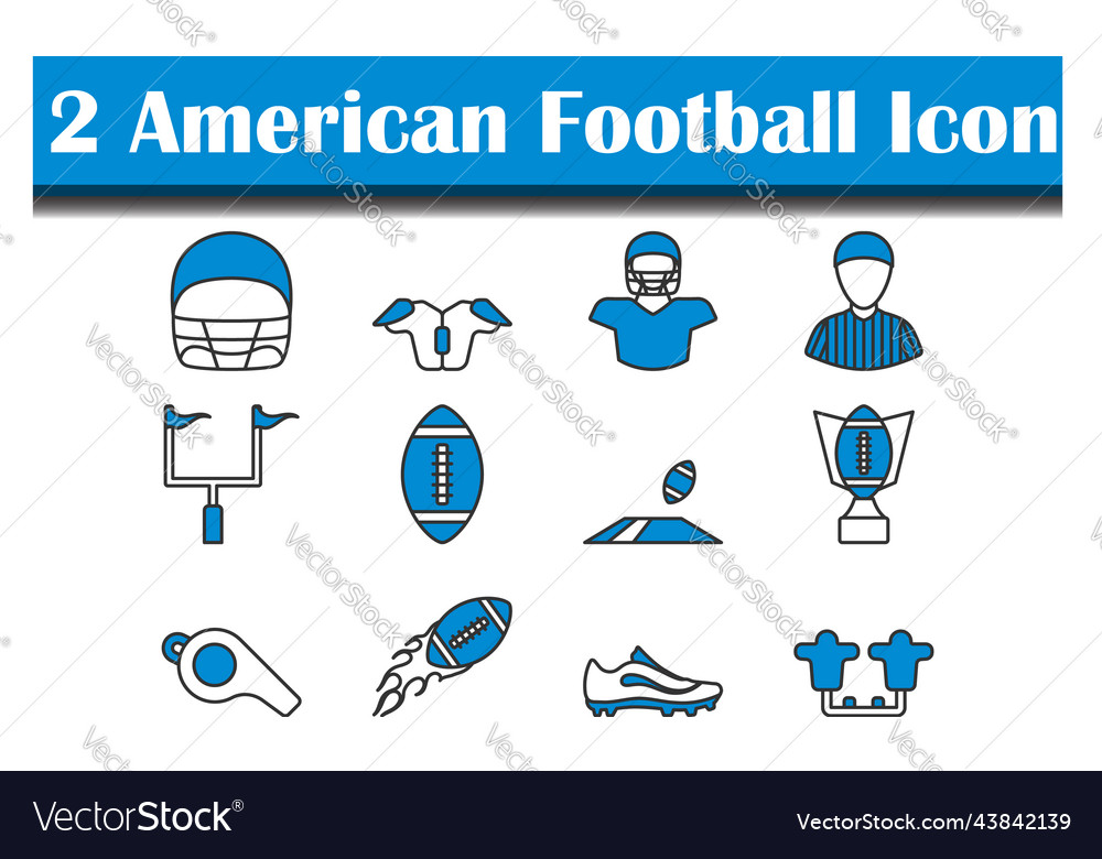 American Football Icon Set Royalty Free Vector Image 4946