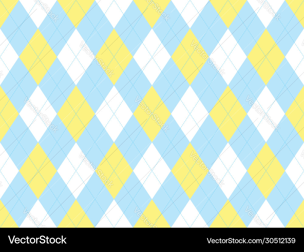 Argyle pattern seamless fabric texture background Vector Image
