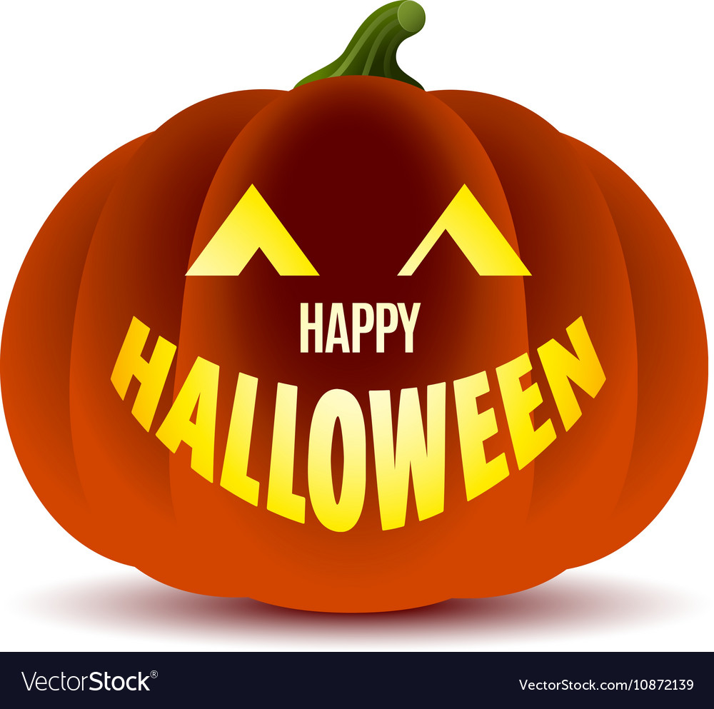 Happy halloween with pumpkin Royalty Free Vector Image