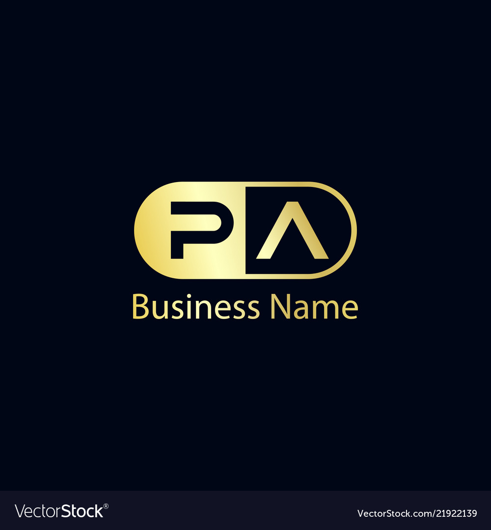 Initial Letter Pa Logo Template Design Royalty Free Vector